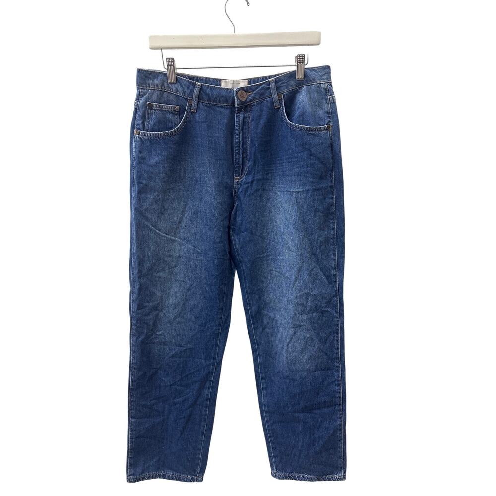 One Teaspoon Sz 29 Truckers Medium Blue Straight Leg Mid Rise Casual Denim Jeans